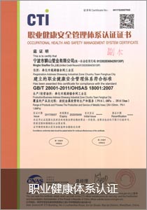 职业健康体系认证